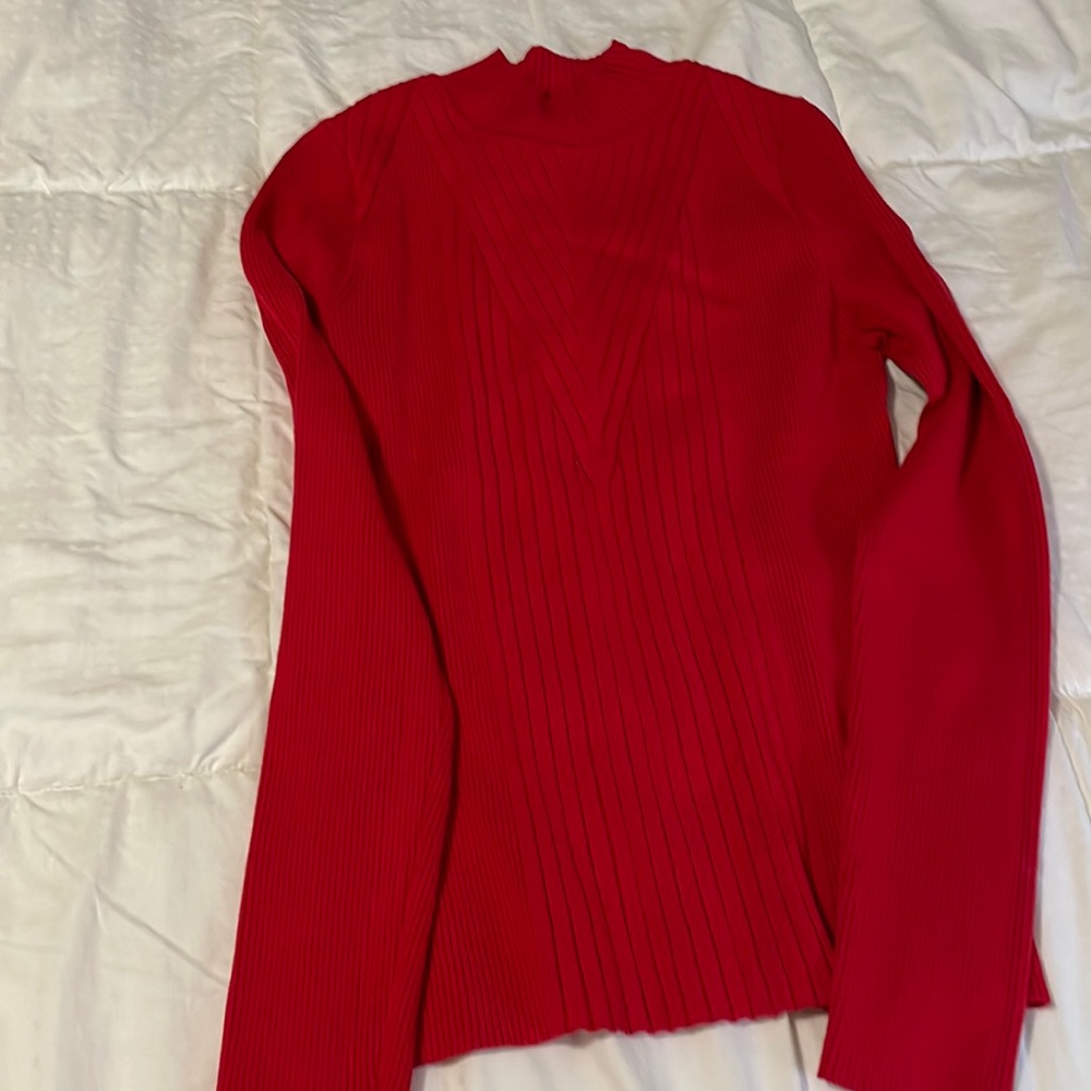 Mocked Rib sweater.